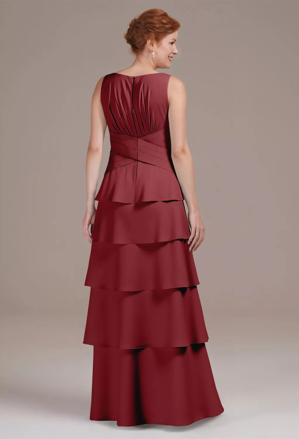 AW Addie Burgundy  Mother of the Bride Dresses
